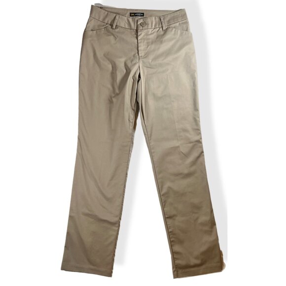 Lee Pants Straight Leg Mid Rise Khaki Wrinkle Free SZ 4 - Picture 1 of 7